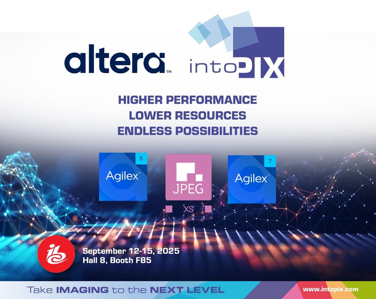 IntoPIX & Altera Unlock New Levels Of Efficiency For JPEG XS On Agilex At IBC 2025